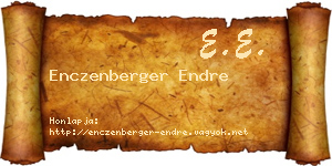 Enczenberger Endre névjegykártya
