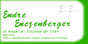 endre enczenberger business card